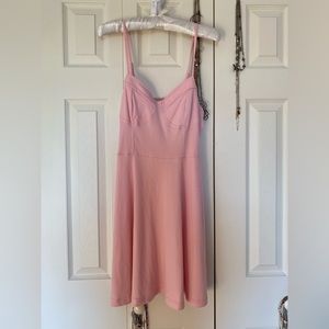 Rue 21 pink thin strap midi summer dress.